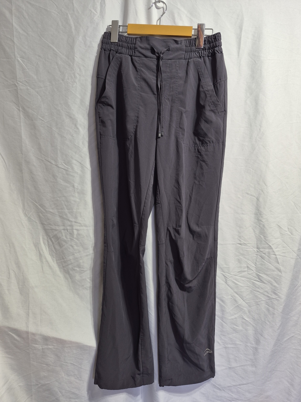 L.L. Bean Women's Charcoal Gray Drawstring Track Pants, Size Small
